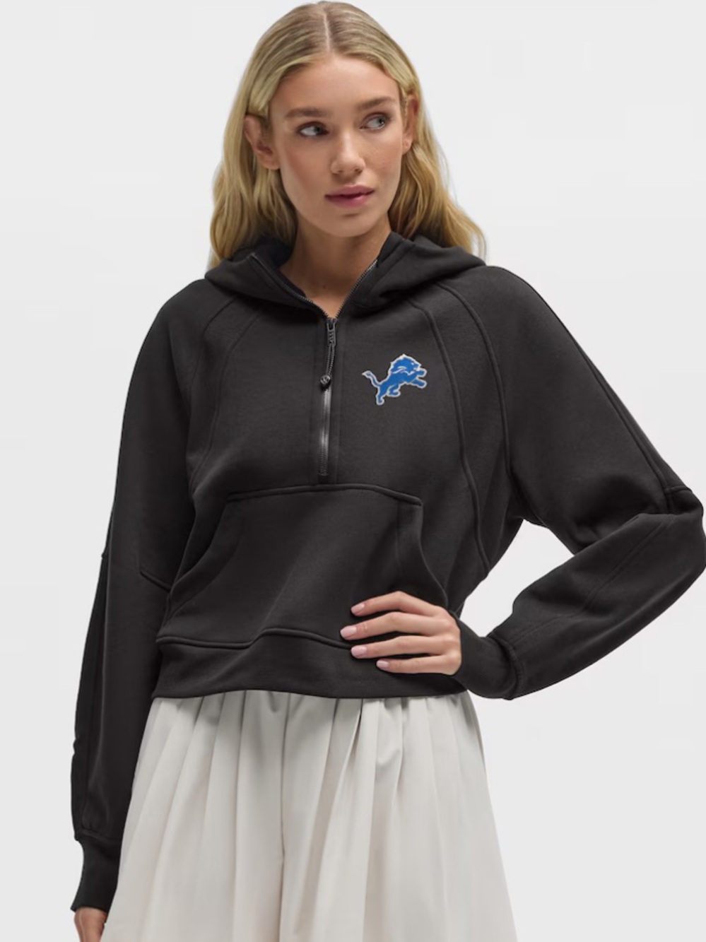NWT LULULEMON x NFL DETROIT LIONS OVERSIZED SCUBA HALF ZIP HOODIE